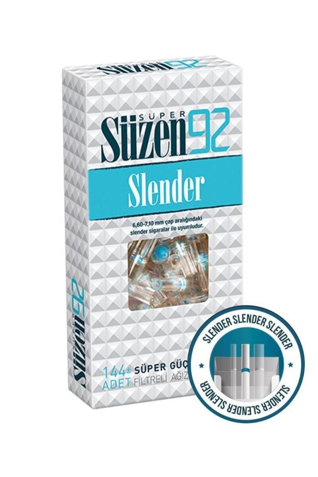 Süzen92 Sigara Ağızlığı Filtresi Slender 144'lü Kutu