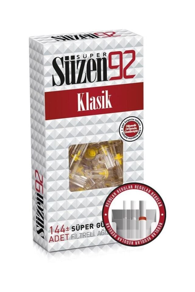 Süzen92 Sigara Ağızlığı Filtresi Klasik 144'lü Kutu